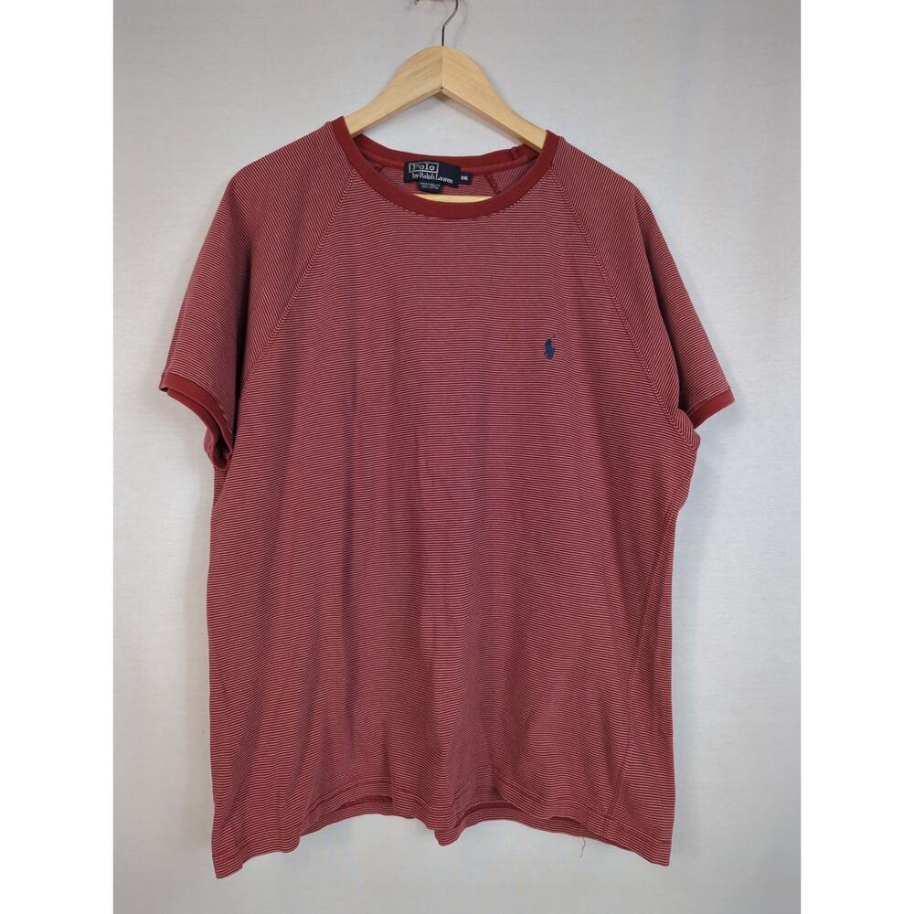 Polo Ralph Lauren Women's Logo T-Shirt Stripe Red White XXL